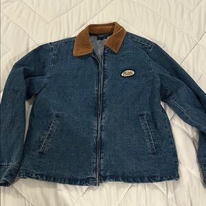 Brixton Denim Jacket with Brown Collar
